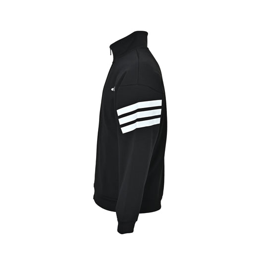 Adidas 3‑Stripes Black Stand‑Collar Full‑Zip Track Jacket