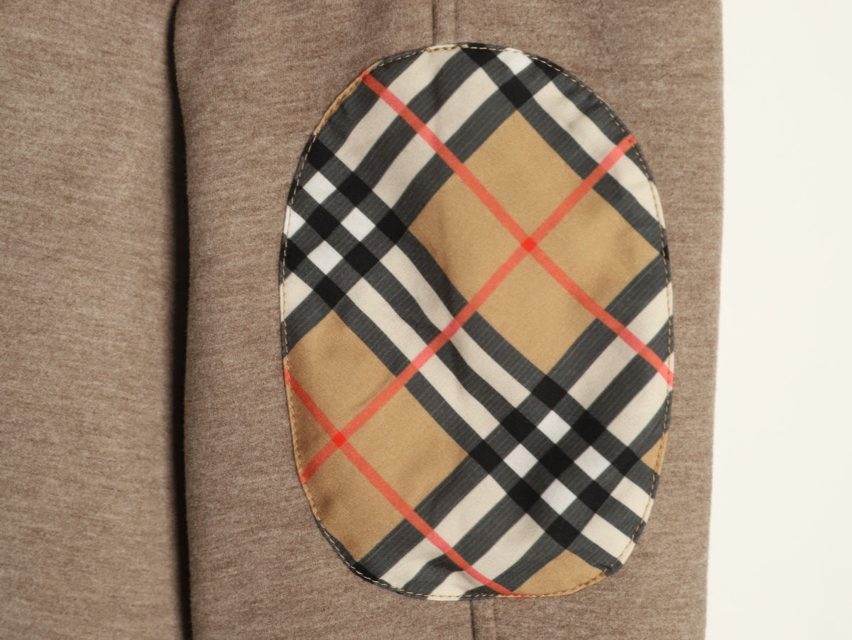 Burberry Vintage Check Series Taupe Button‑Up Bomber Jacket