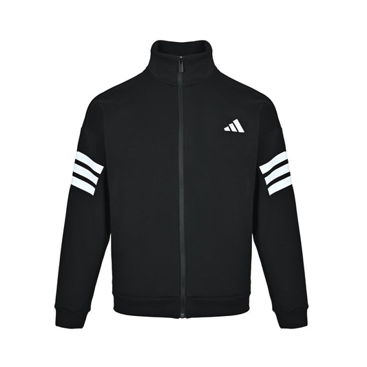 Adidas 3‑Stripes Black Stand‑Collar Full‑Zip Track Jacket