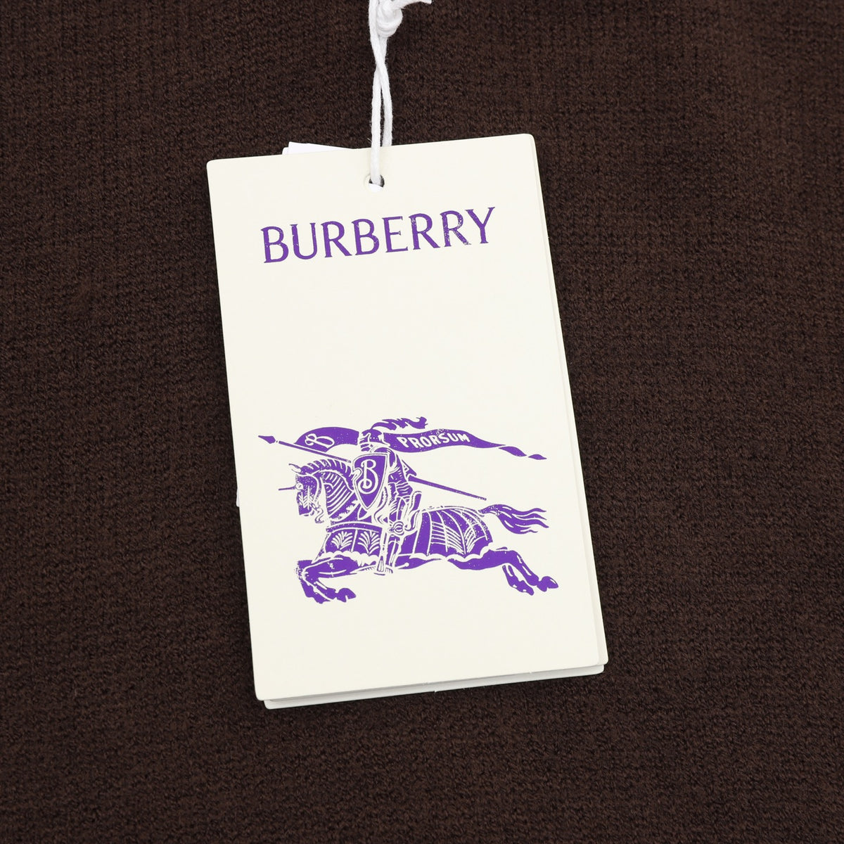 Burberry EKD Logo Brown Half‑Zip Turtleneck Wool Sweater