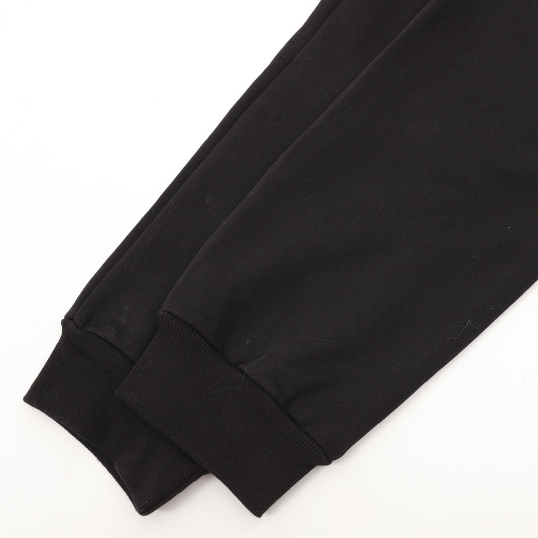 Burberry Equestrian Knight Logo Black Jogger Pants
