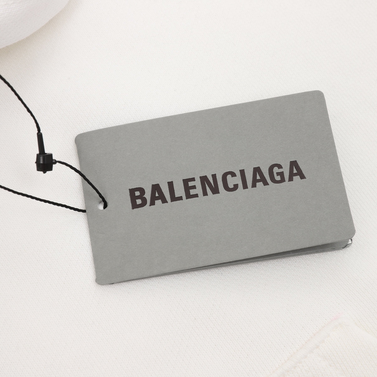 Balenciaga Blue Gothic Logo Zip-Up Hoodie in White