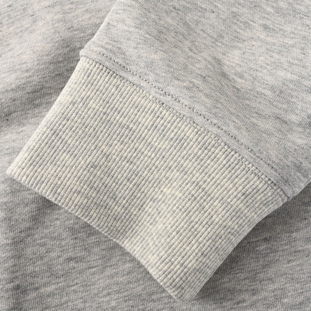 Brunello Cucinelli Heather Grey Full Zip Hooded Sweatshirt