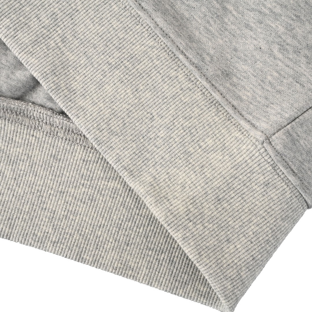 Brunello Cucinelli Heather Grey Full Zip Hooded Sweatshirt