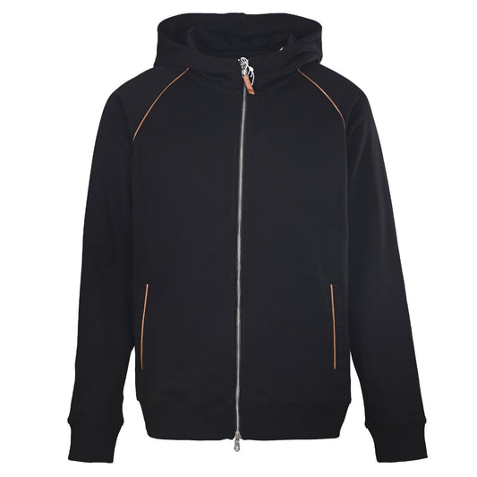 Brunello Cucinelli Black Full Zip Hooded Sweatshirt