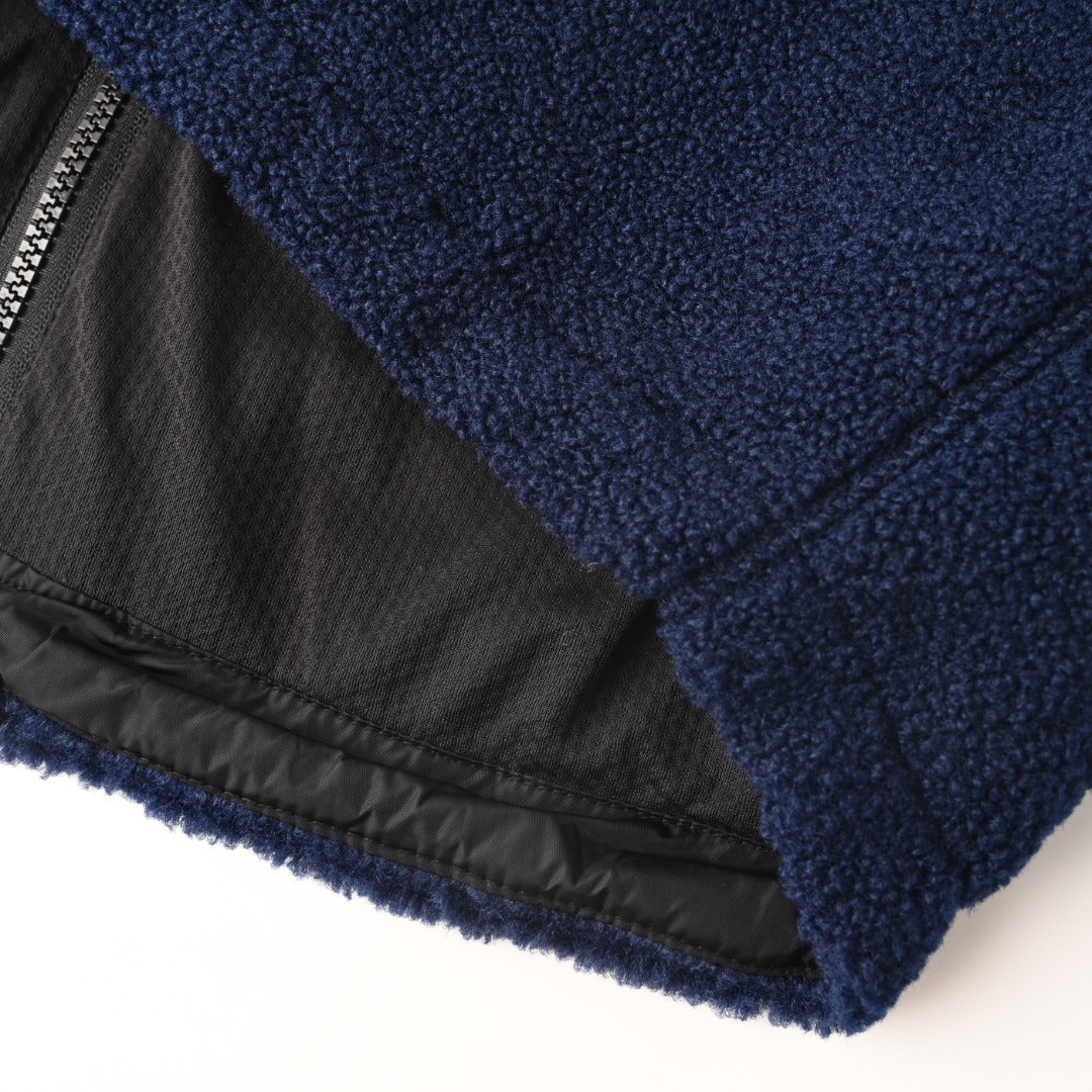 Burberry Navy Equestrian Embroidery Fleece Jacket