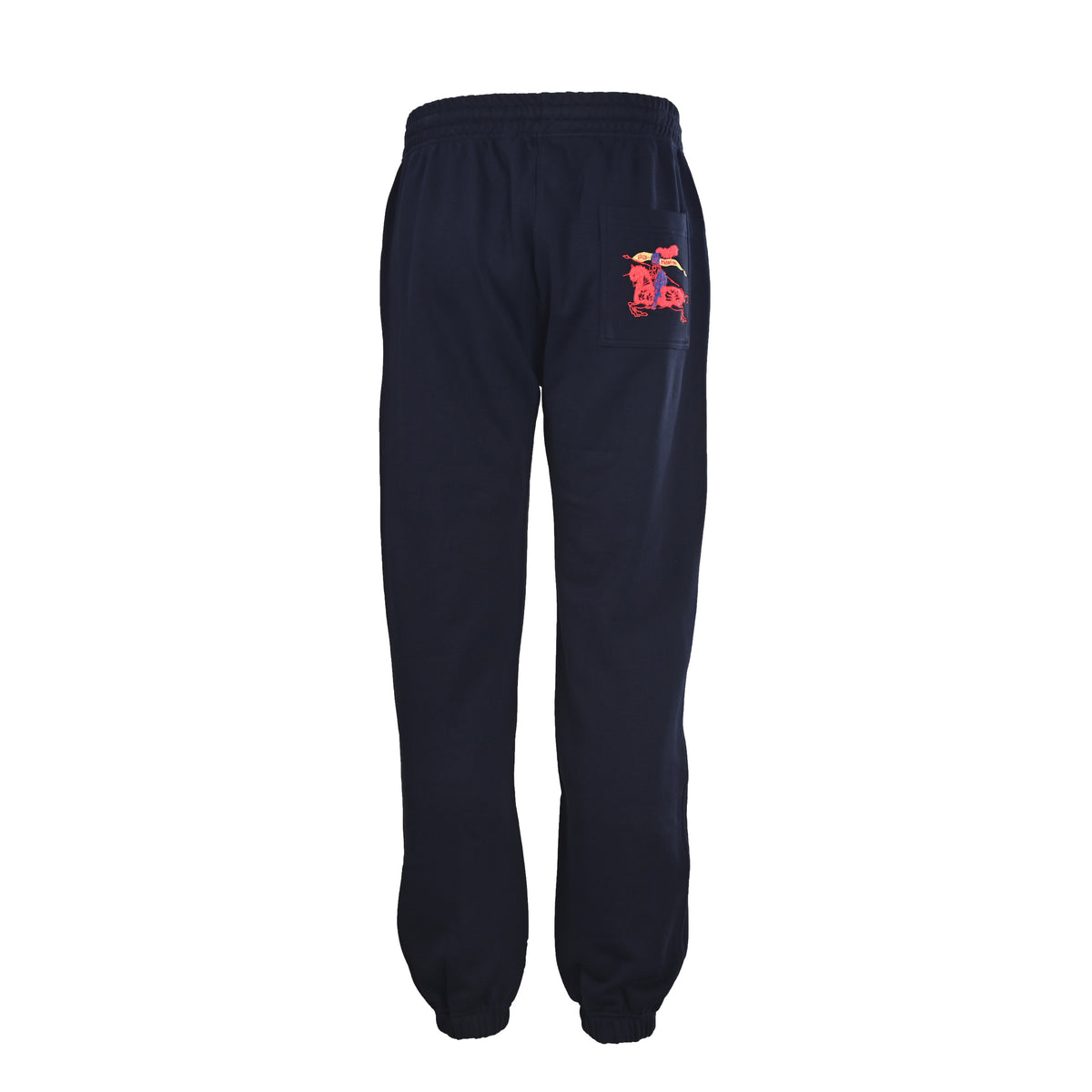 Burberry Navy Equestrian Embroidery Joggers