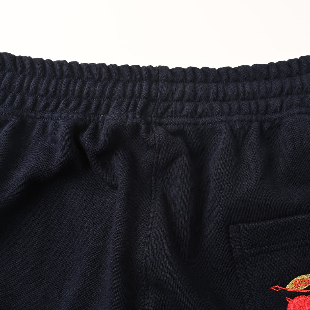 Burberry Navy Equestrian Embroidery Joggers
