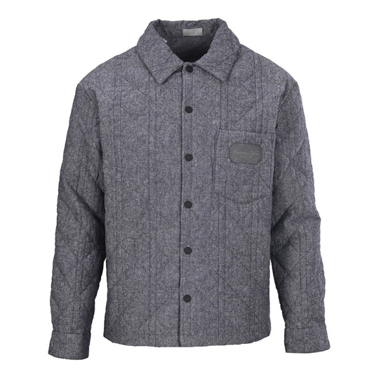 Dior Grey Cannage Quilted Shirt Jacket