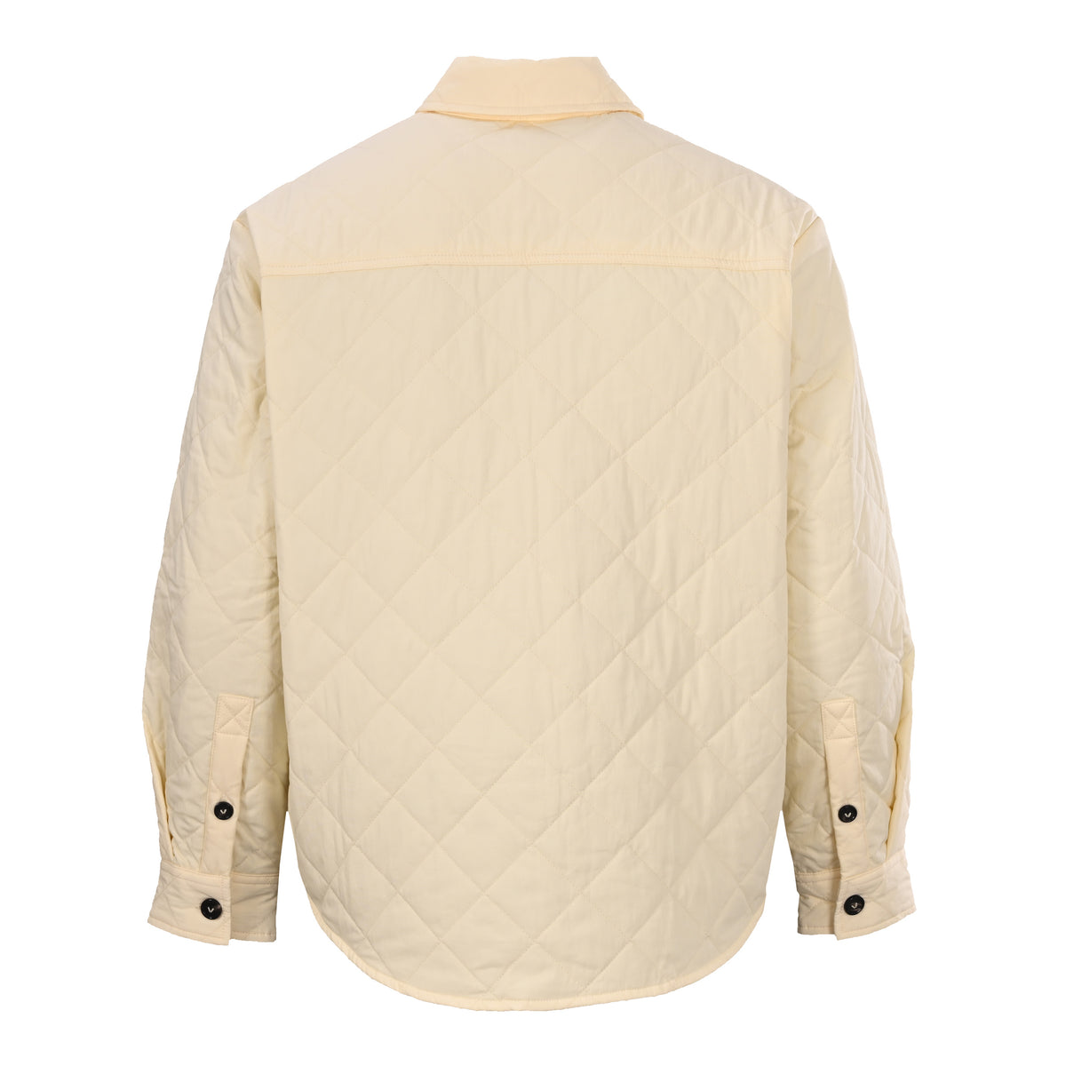 Bottega Veneta Cream Quilted Shirt Jacket