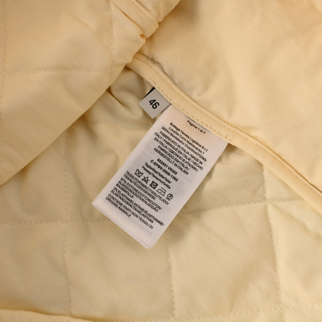 Bottega Veneta Cream Quilted Shirt Jacket