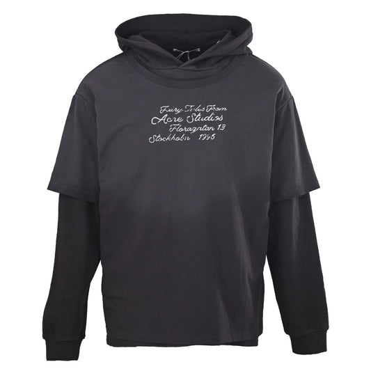 Acne Studios Black Fairy Tales Letter Layered Hooded Top