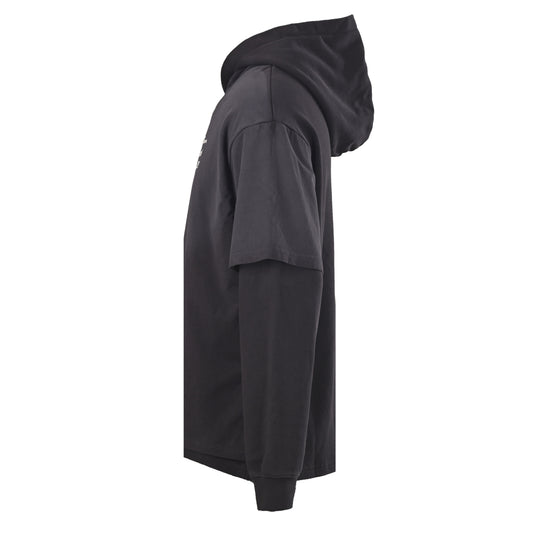 Acne Studios Black Fairy Tales Letter Layered Hooded Top