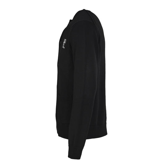 Acne Studios Black Bow Logo Knit Cardigan
