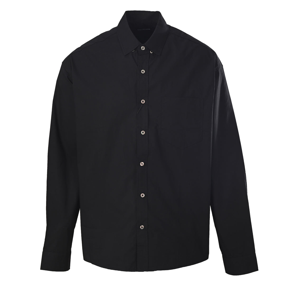 Balenciaga Black Neon Logo Back Print Long Sleeve Shirt