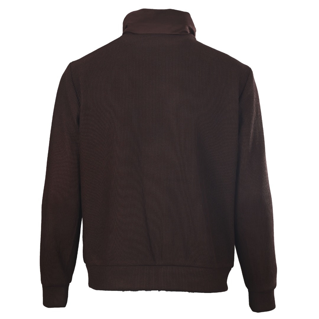 Brunello Cucinelli Brown Suede Knit Sleeve Down Jacket