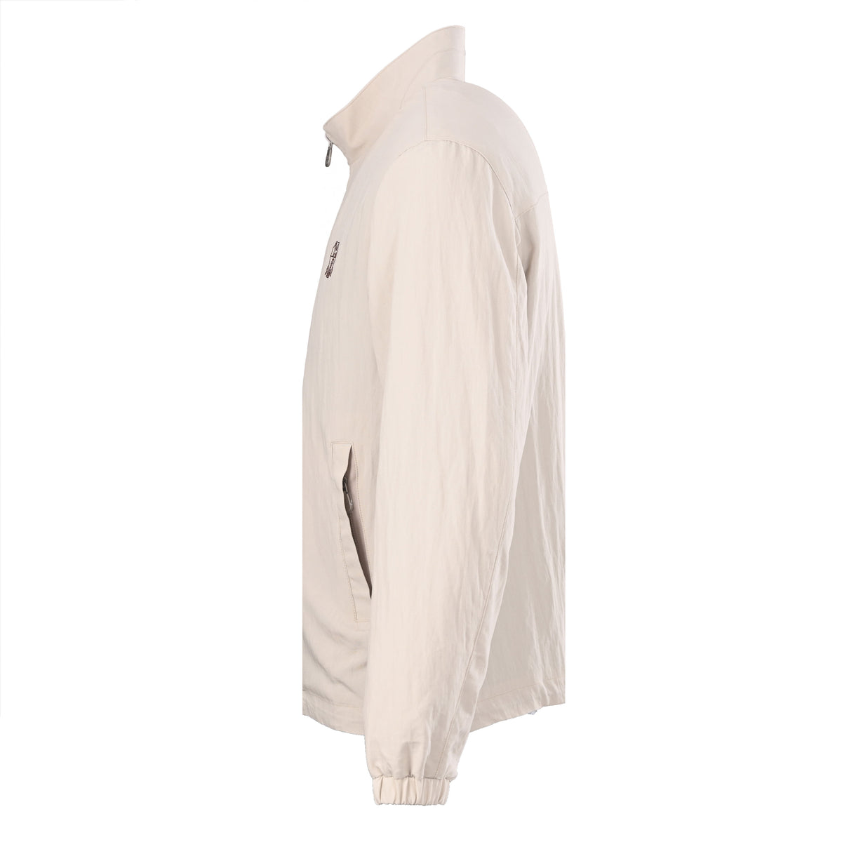 Brunello Cucinelli Beige Crest Embroidery Zip Windbreaker