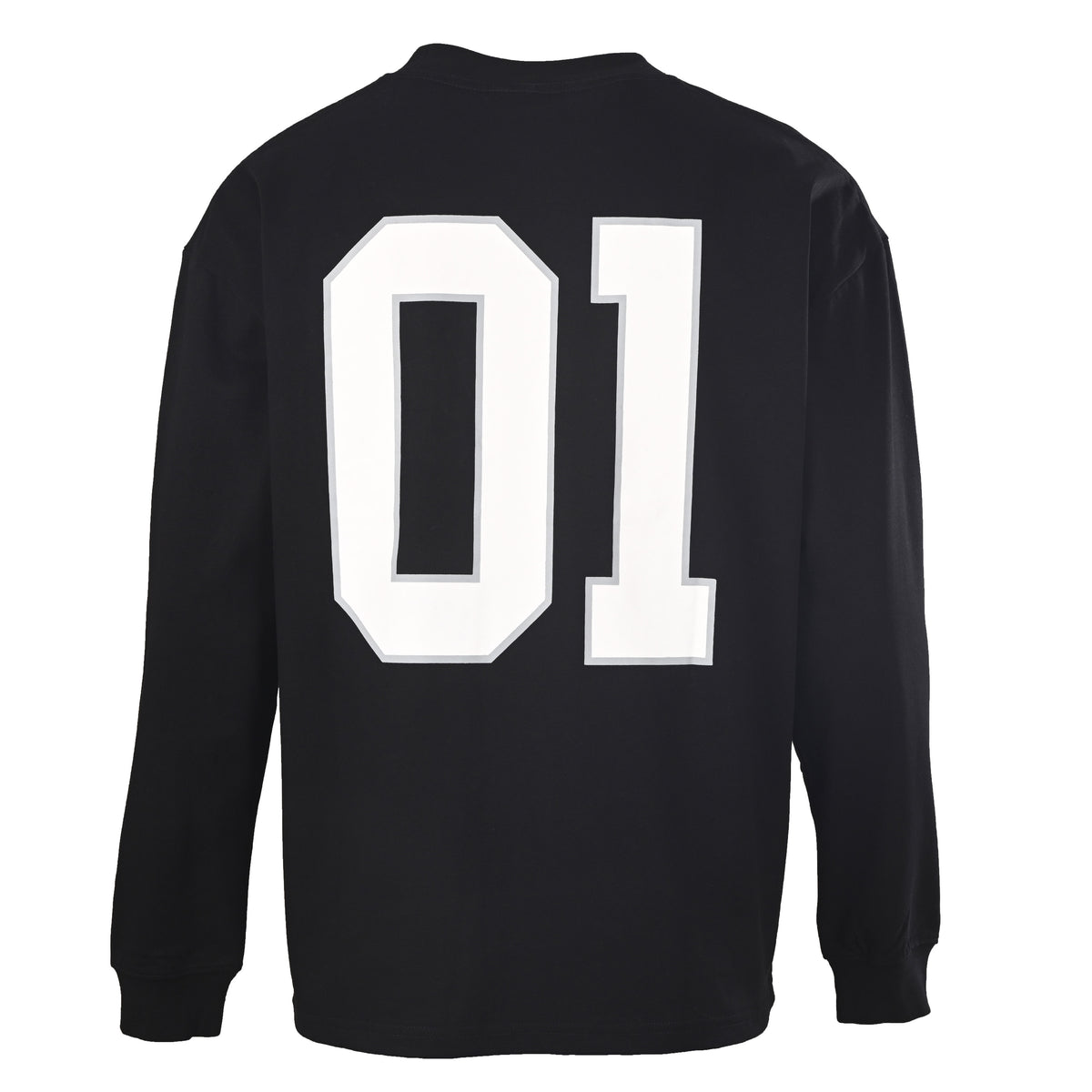 Balenciaga Black 01 Varsity Graphic Long Sleeve Tee