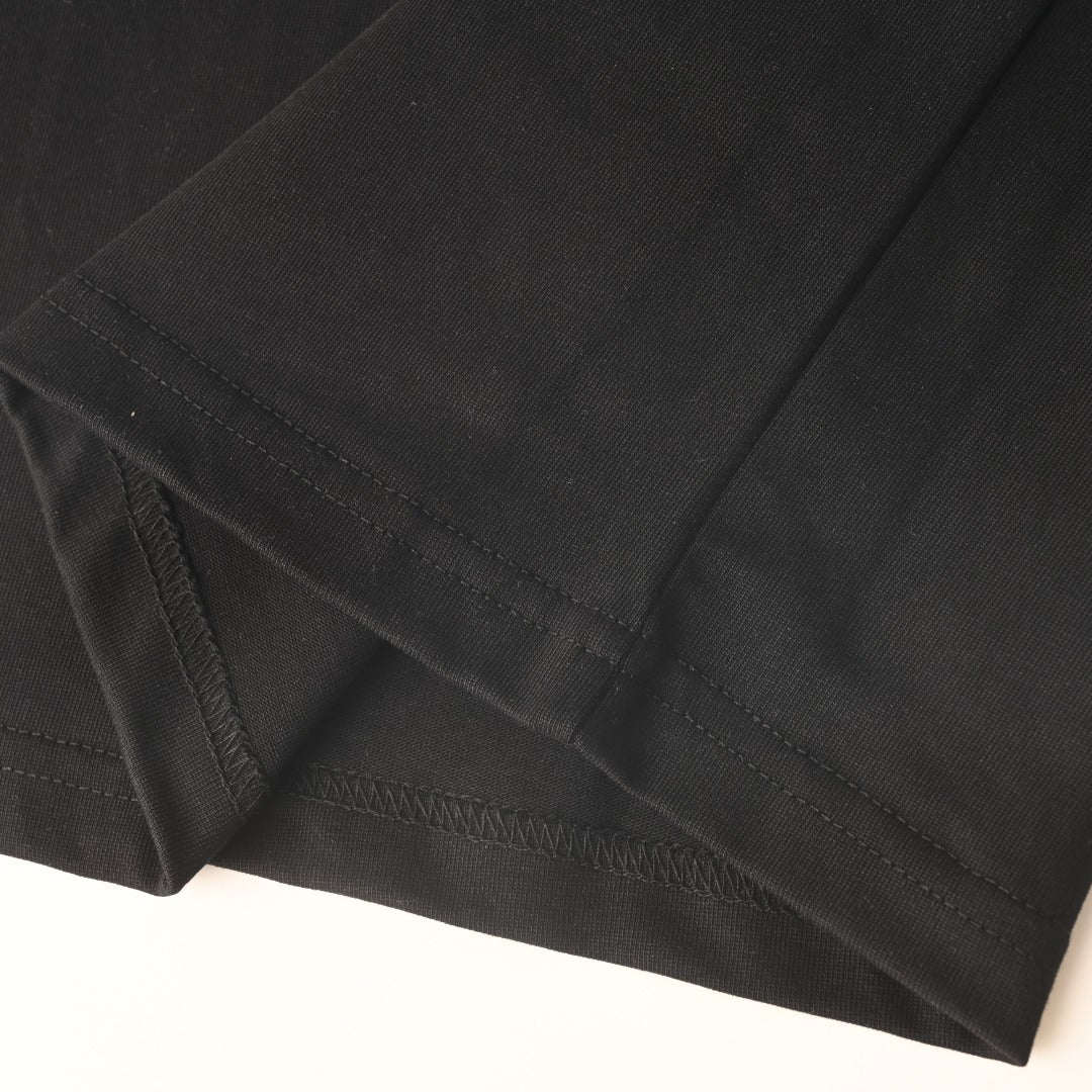 Balenciaga Black 01 Varsity Graphic Long Sleeve Tee